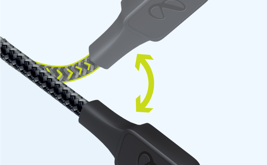 InstantConnect USB-A to USB-C Conçu pour durer, avec une durée de vie de 35 000 torsions - Image
