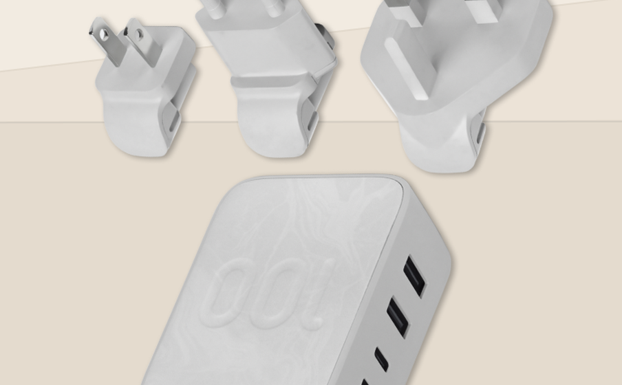 InstantCharger 100W 4 USB Fiches de voyage interchangeables - Image