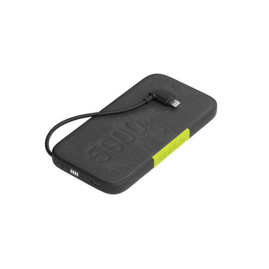 InstantGo 5000 Built-in Lightning Cable - Black - 18W PD fast charging power bank - Hero image number null