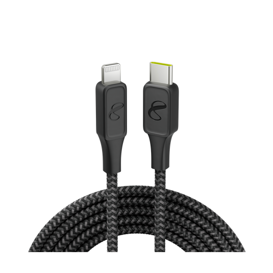 InstantConnect USB-C to Lightning - Black - 20W PD fast charging cable for iPhone® and iPad® - Hero image number null