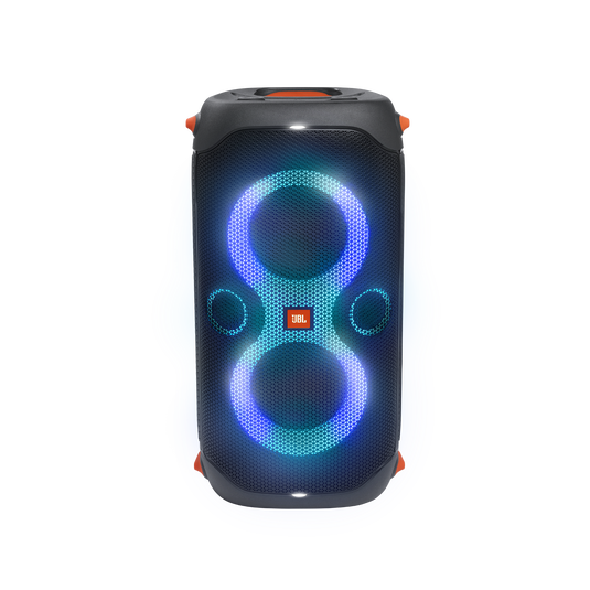 JBL Partybox 110 - Black - Portable party speaker with 160W powerful sound, built-in lights and splashproof design. - Front image number null