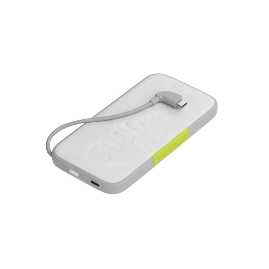 InstantGo 5000 Built-in USB-C Cable - White - 18W PD fast charging power bank - Hero image number null