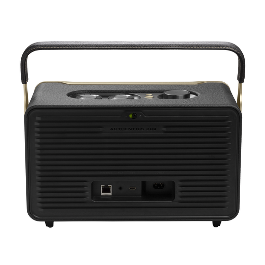 JBL Authentics 300 - Black - Portable smart home speaker with Wi-Fi, Bluetooth and voice assistants with retro design. - Back image number null