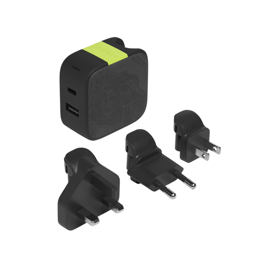 InstantCharger 65W 2 USB - Black - Powerful USB-C and USB-A GaN PD charger - Hero image number null