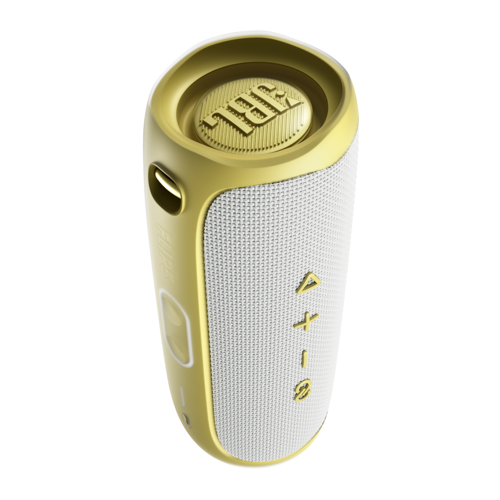 JBL Flip 5 Tomorrowland Edition - Gold/White - Portable Waterproof Speaker - Back
