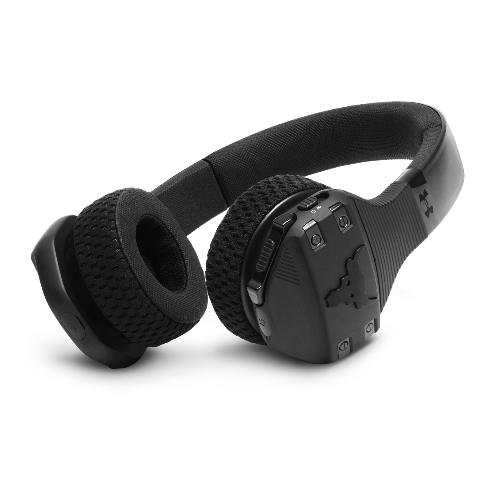 UA Sport Wireless Train Project Rock – Engineered by JBL - Black - On-ear sport Headphones - Detailshot 1