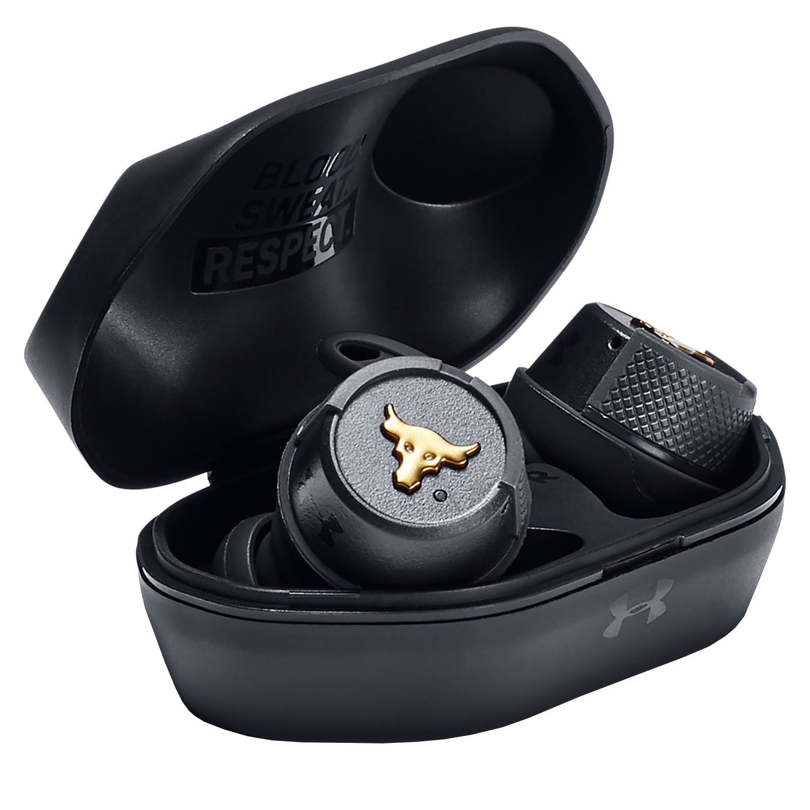 UA Project Rock True Wireless – Engineered by JBL - Black - True wireless sport headphones to maximize each and every workout, with JBL technology and sound - Detailshot 4