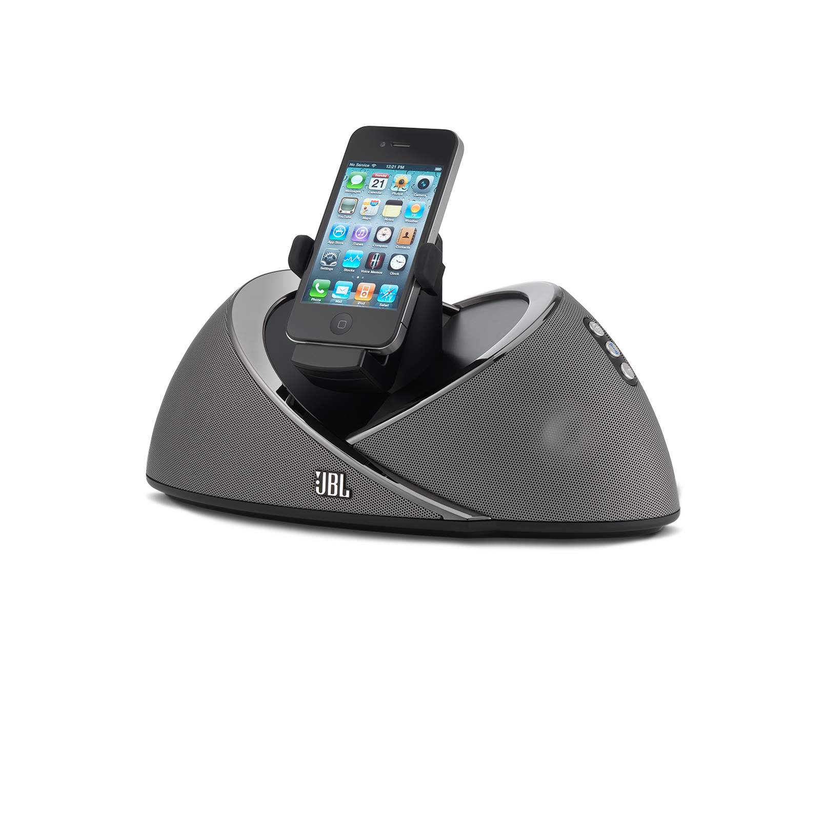 JBL OnBeat Air - Black-Z - High-performance AirPlay wireless loudspeaker docking station for iOS devices - Hero